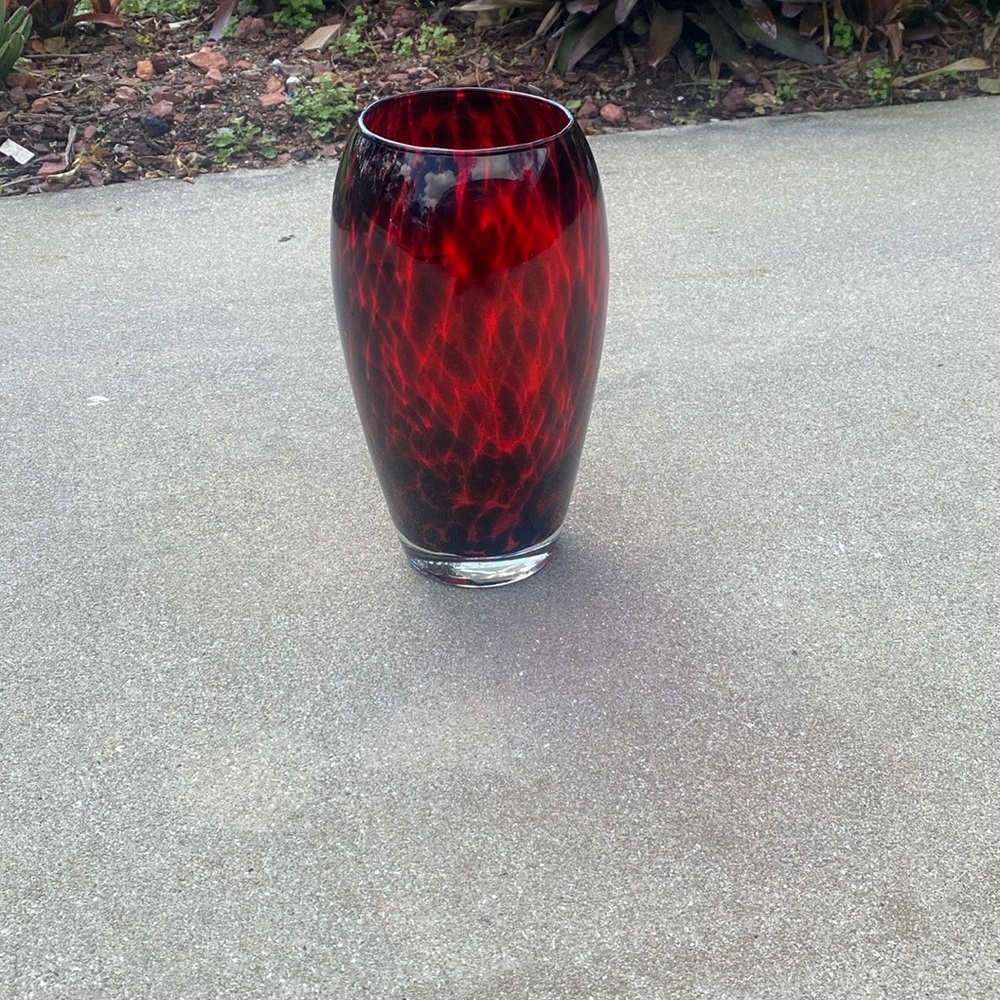 Elegant Red Glass Vase